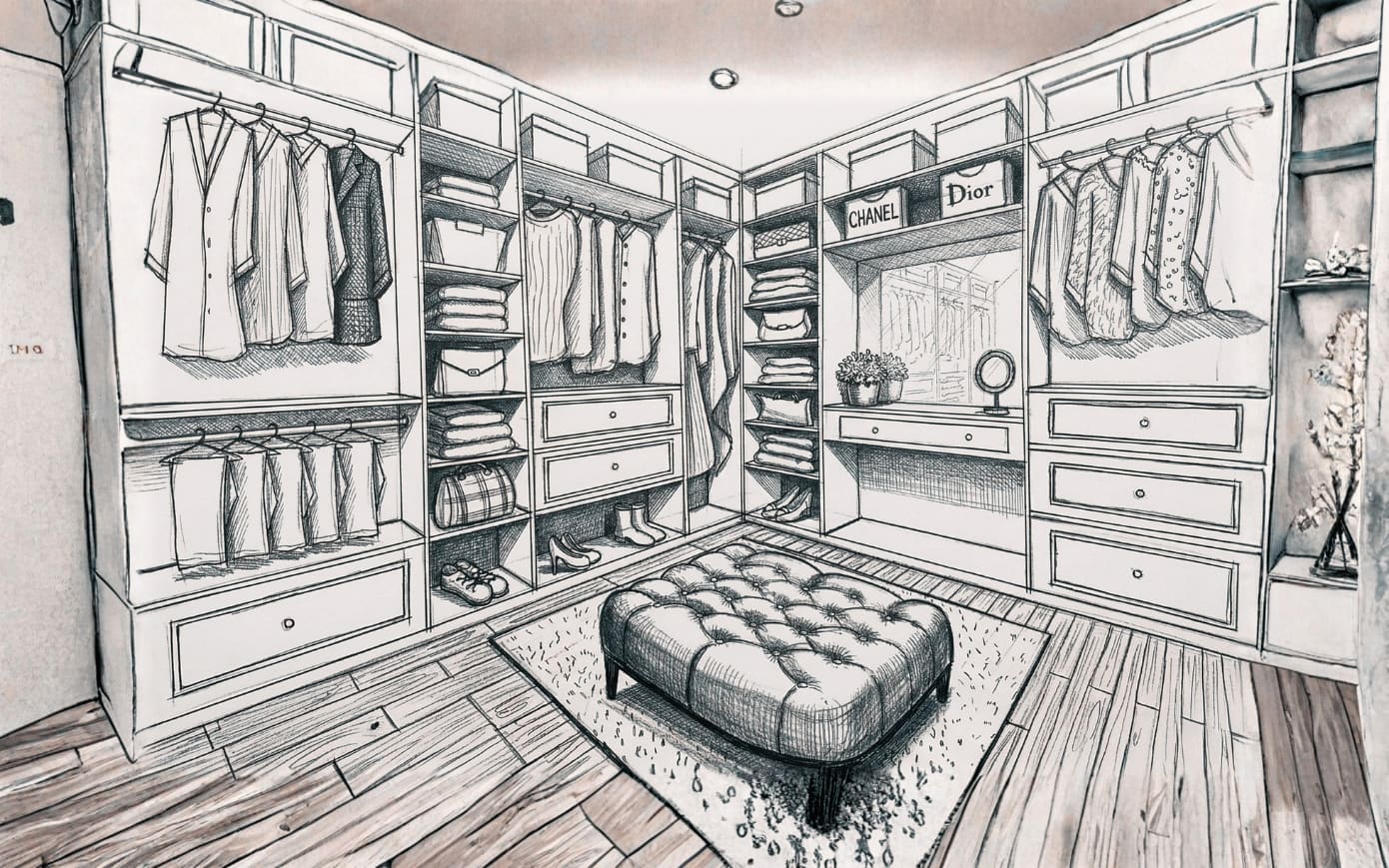 Space Perfected luxury walk-in closet